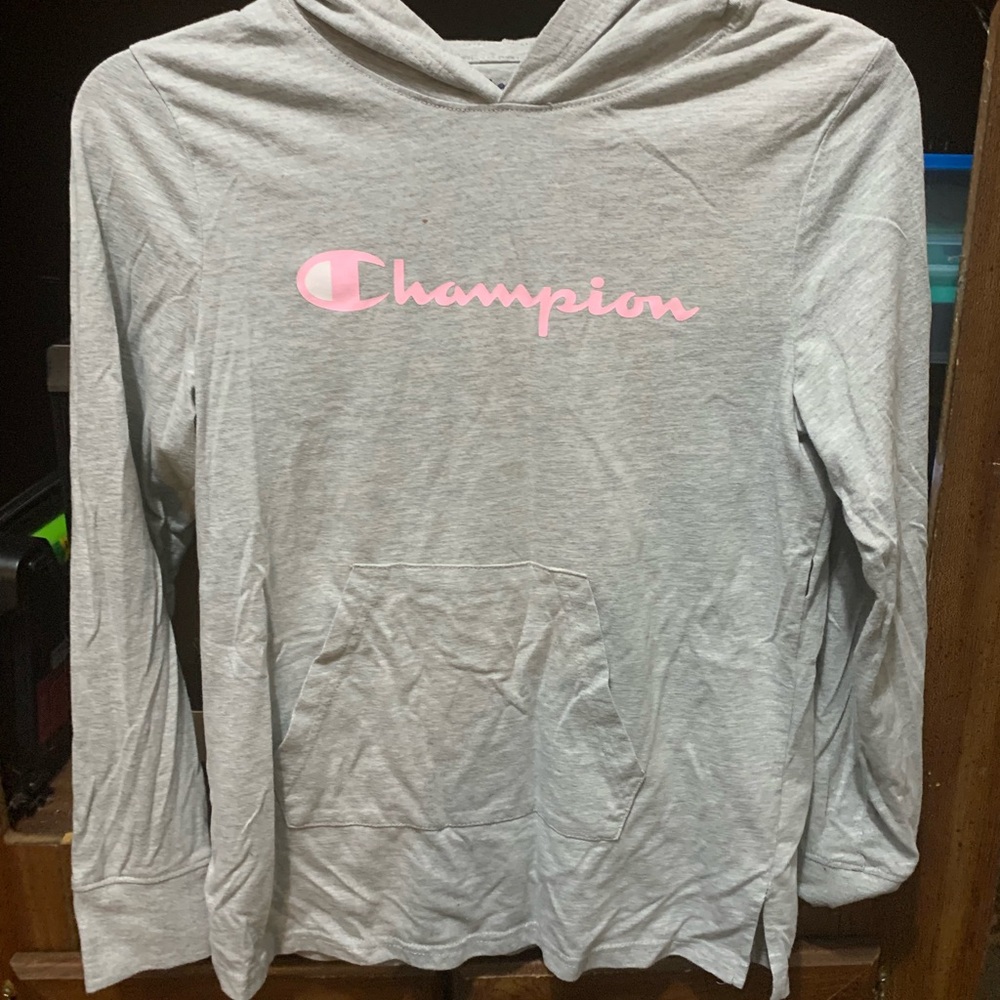Girls Champion long-sleeve hooded T-shirt XL